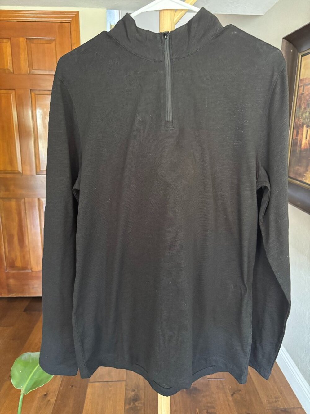 NWT Everlane Perform Quarter-Zip Black Size M Recycled Organic Moisture Wicking